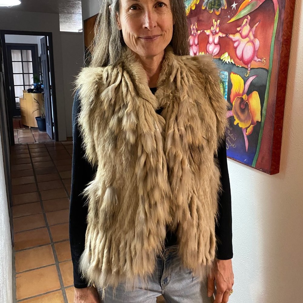 Haute Hippie 100% Rabbit Fur Vest Sz Large